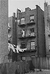 Tenement apartments from which settlers came (photo: Russell Lee)